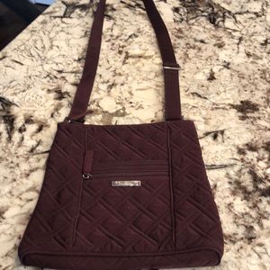 Vera Bradley burgundy colored cross body bag